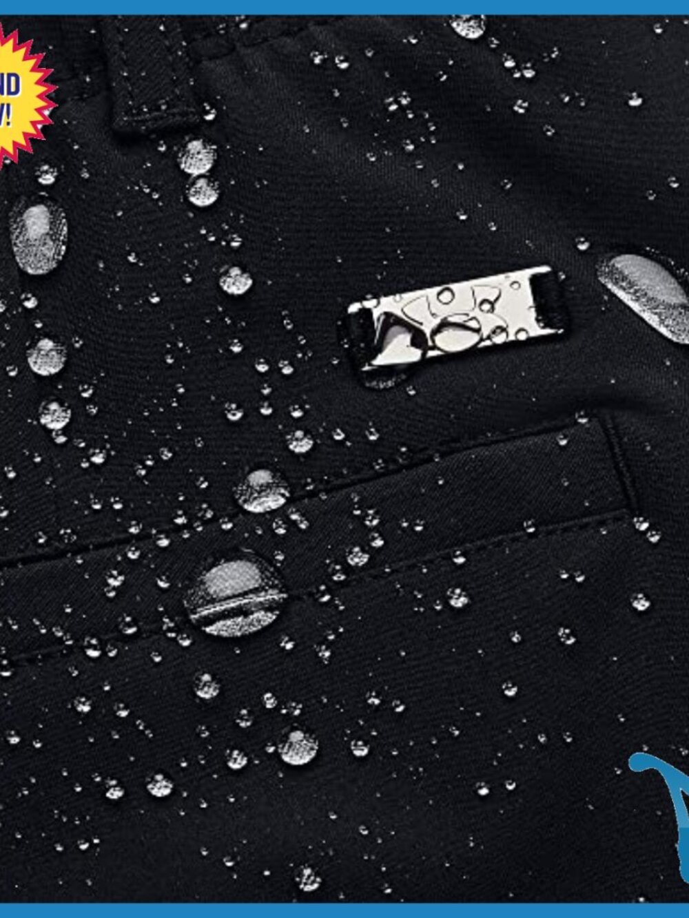Water-Repellent Stretch Shorts with 4-Way Flex & Adjustable Waist - Picture 6 of 7